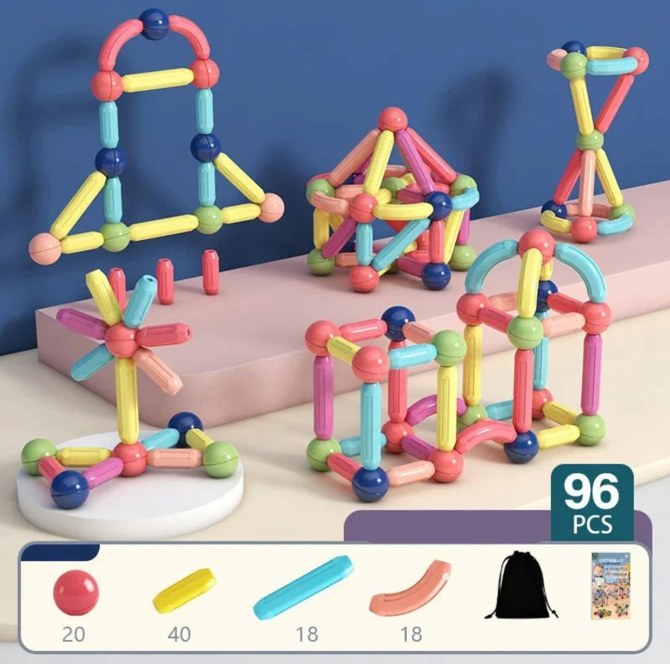 Jeu de construction magnétique | MagnetColor™