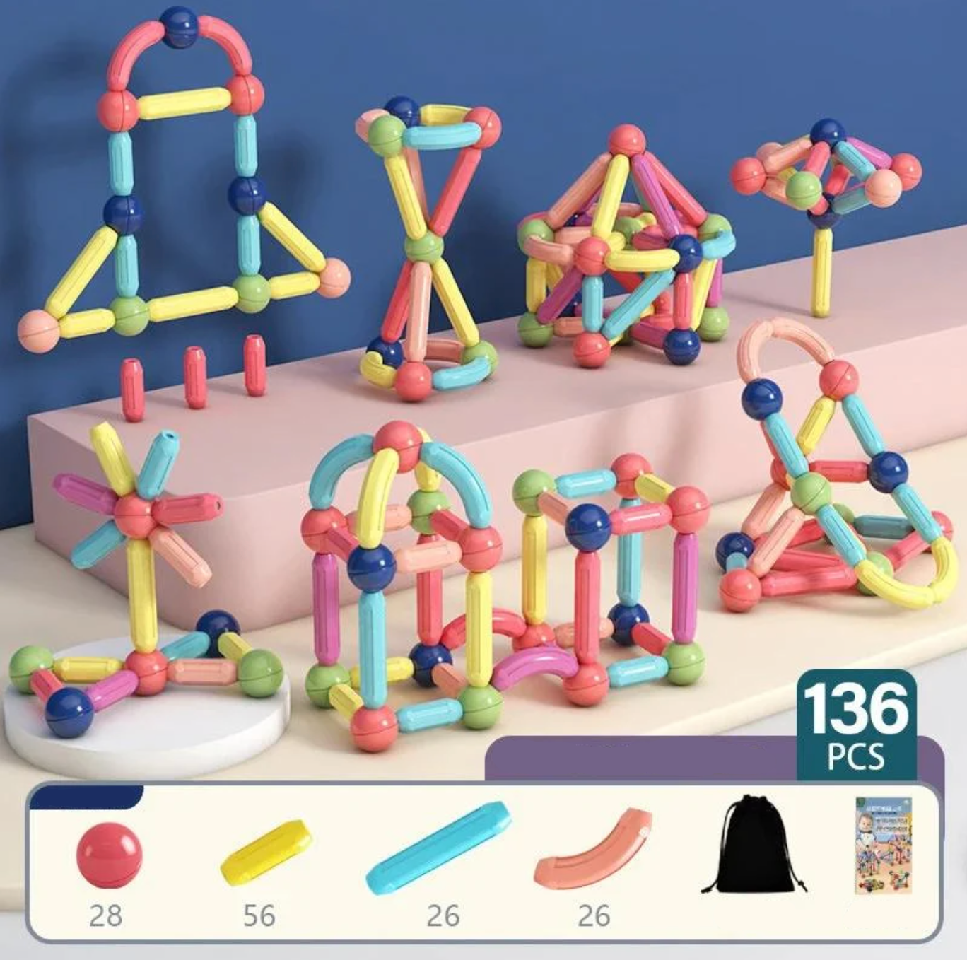 Jeu de construction magnétique | MagnetColor™