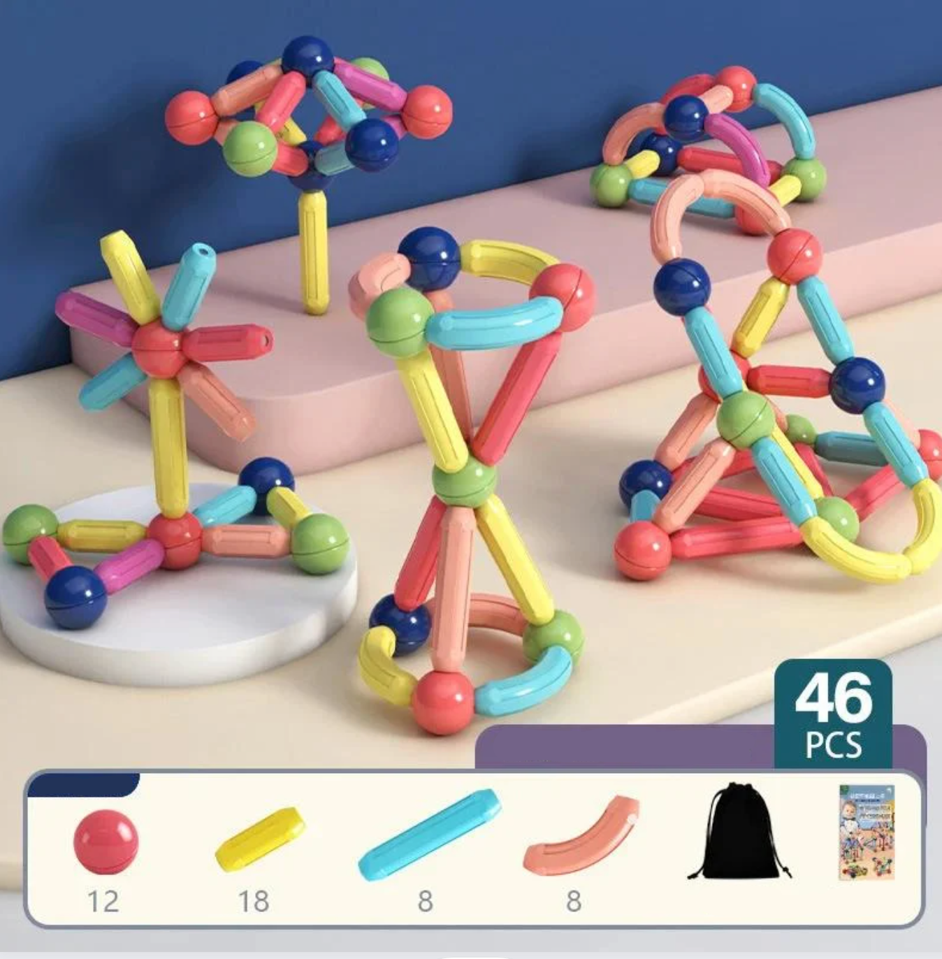 Jeu de construction magnétique | MagnetColor™