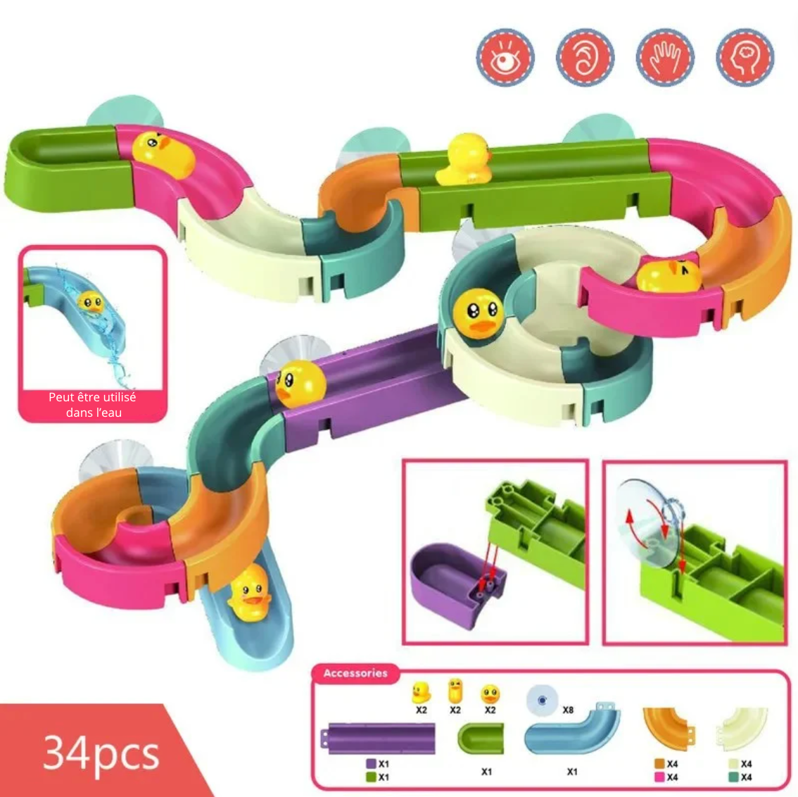 Jouet de bain - Canards et toboggans | Water Toy™