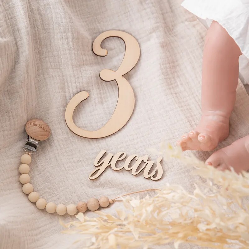 Cartes étape de bébé en bois | NumberLand™